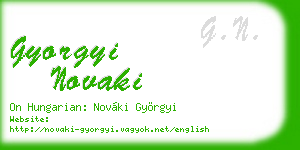 gyorgyi novaki business card