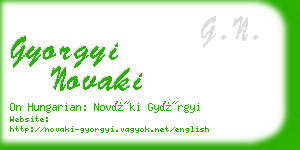 gyorgyi novaki business card